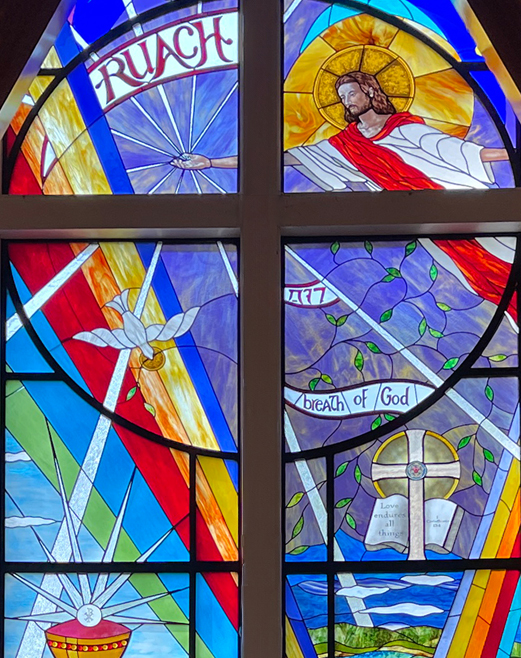 Ruach window at Swamp Lutheran Church