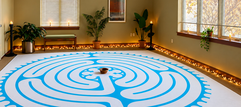 Photo of the labyrinth at Pathways